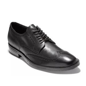 Cole Haan Wingtip Oxfords Men's 12M Modern Essentials Black Leather C34262